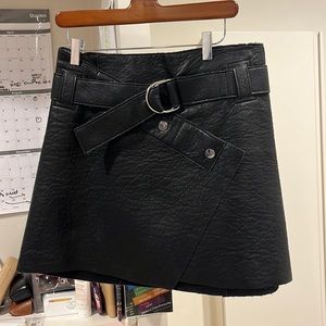 Zara leather like mini skirt